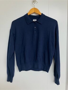 Aritzia Sunday Best Wool Blend Polo Sweater